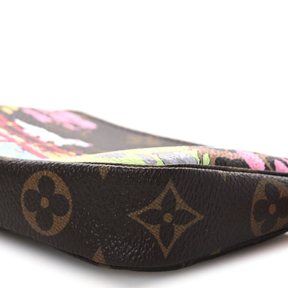 Louis Vuitton Monogram 2021 Christmas Animation Japanese Garden Mini Pochette Accessories Wisteria Pink 10 of 11