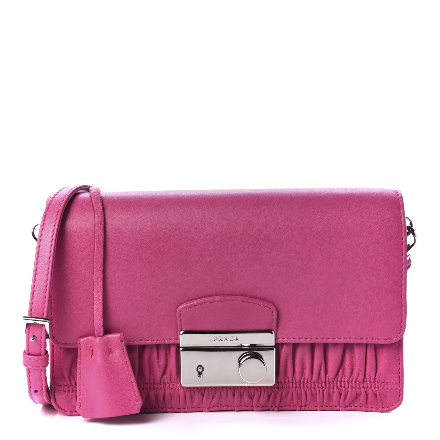 Nappa Gaufre Small Sound Flap Shoulder Bag Begonia