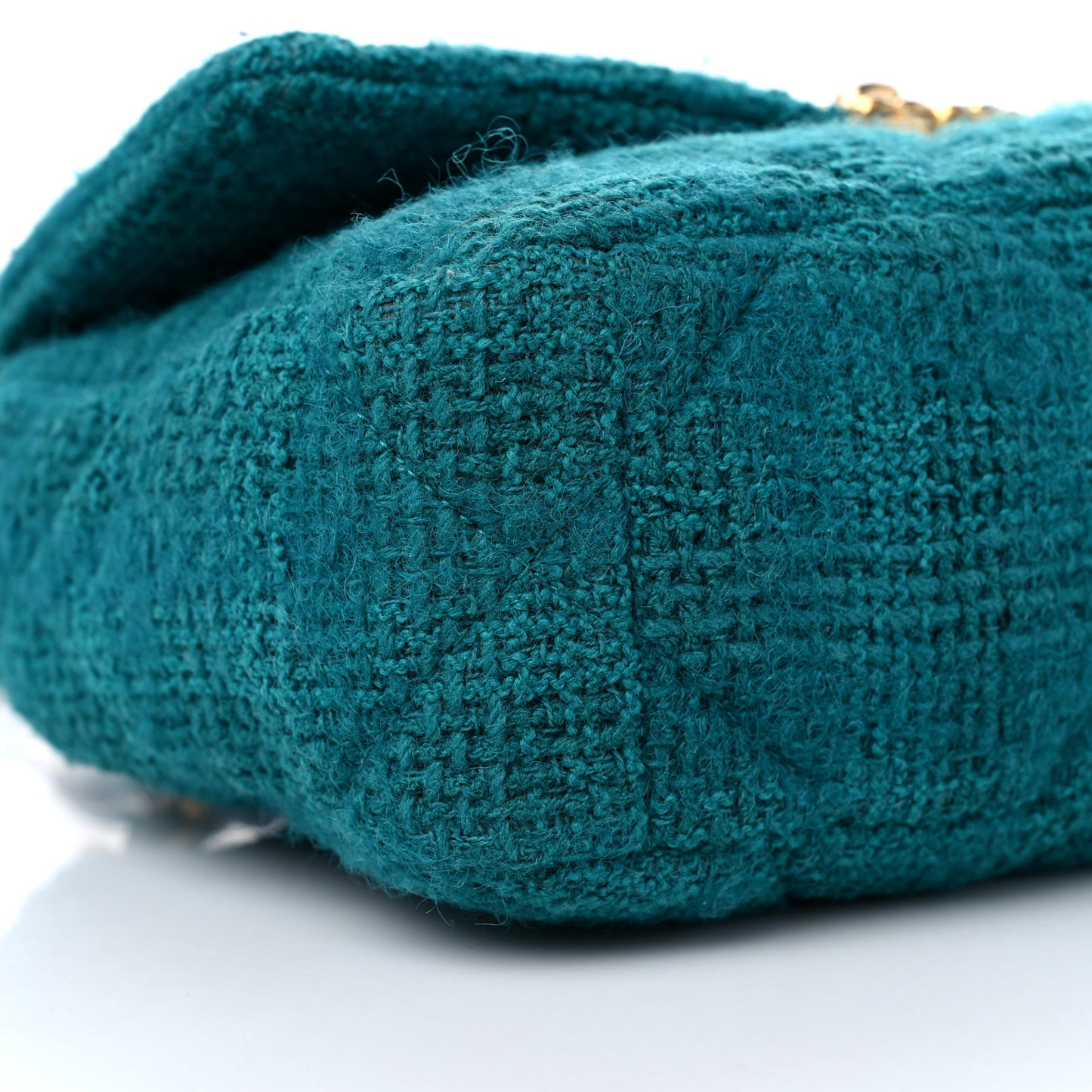 Tweed Quilted Medium Chanel 19 Flap Green