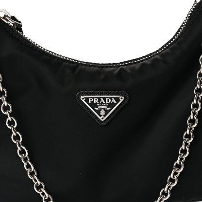Prada Nylon Re-Edition 2005 Shoulder Bag Black 8 of 11