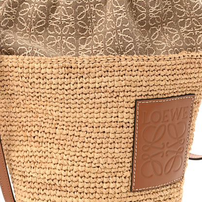 Loewe Calfskin Raffia Bucket Bag Natural Tan 7 of 9