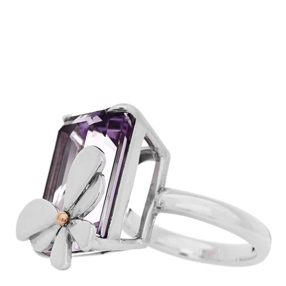 Tiffany Sterling Silver 18K Rose Gold Amethyst Return to Tiffany Love Bugs Butterfly Ring 52 6 3 of 5