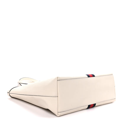 Gucci Textured Calfskin Web Medium Ophidia Shopping Tote Mystic White 4 of 9