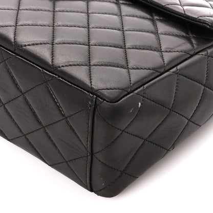 Chanel Lambskin Quilted XL Jumbo Single Flap Black 12 of 13