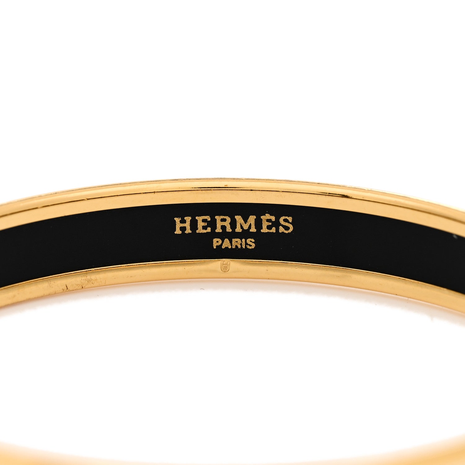 Hermes Enamel Printed Narrow Caleche Bracelet White 5 of 5
