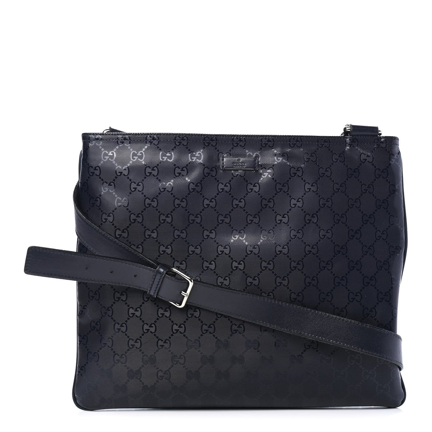 Imprime Monogram Medium Flat Messenger Bag Navy