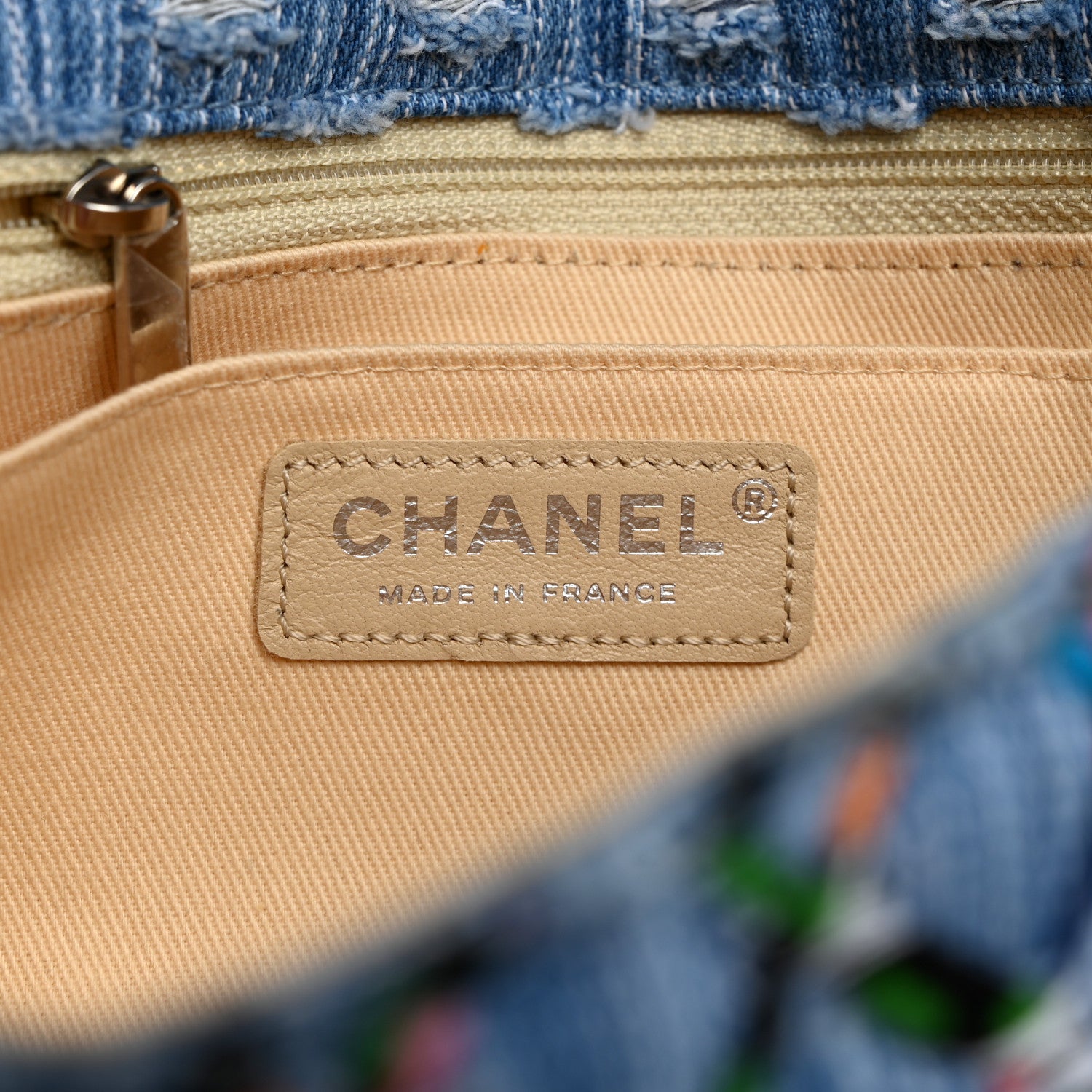 Chanel Woven Denim Medium Flap Multicolor 6 of 10