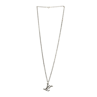 Louis Vuitton LV Vine Pendant Necklace Silver 3 of 6