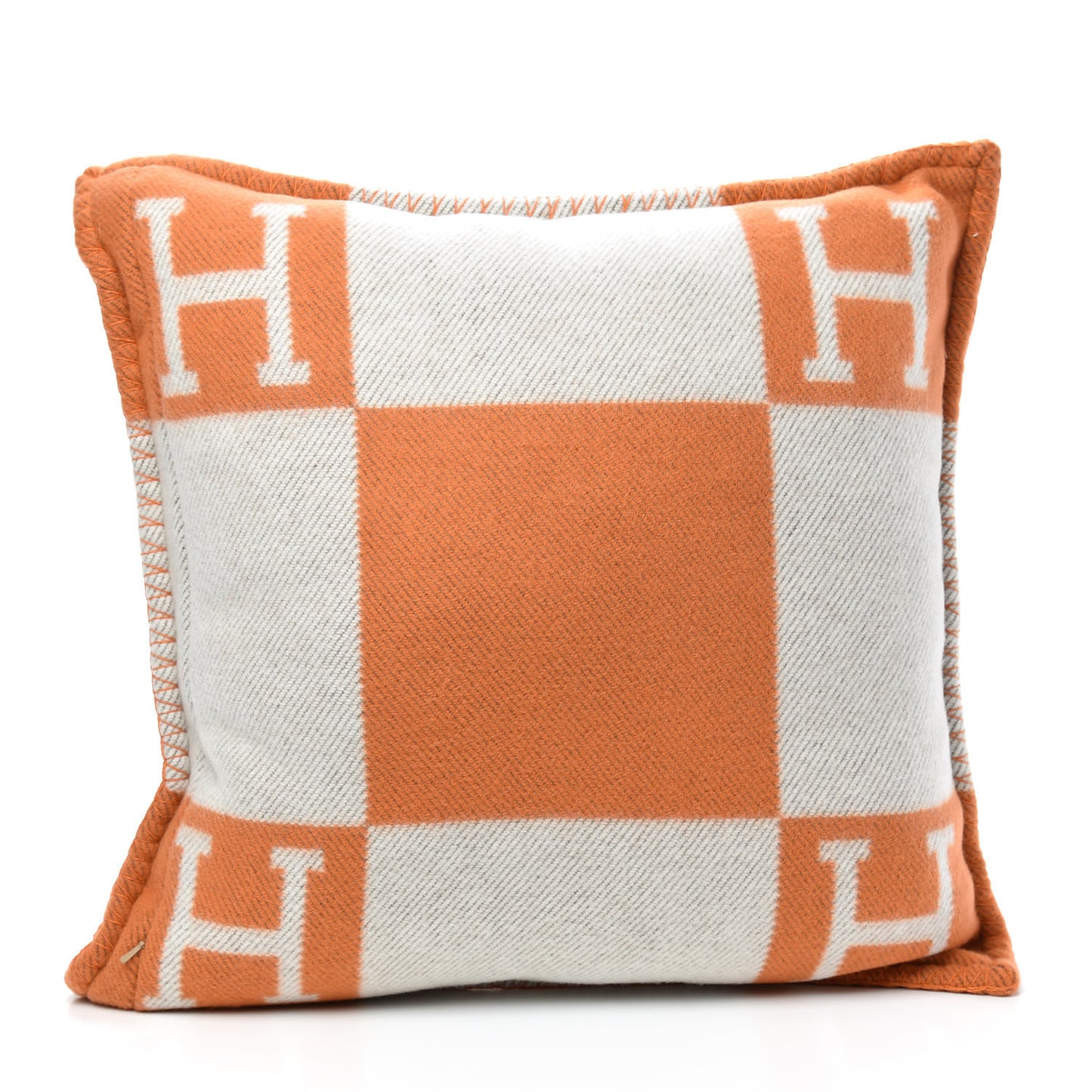 Wool Cashmere Avalon Pillow PM Ecru Potiron