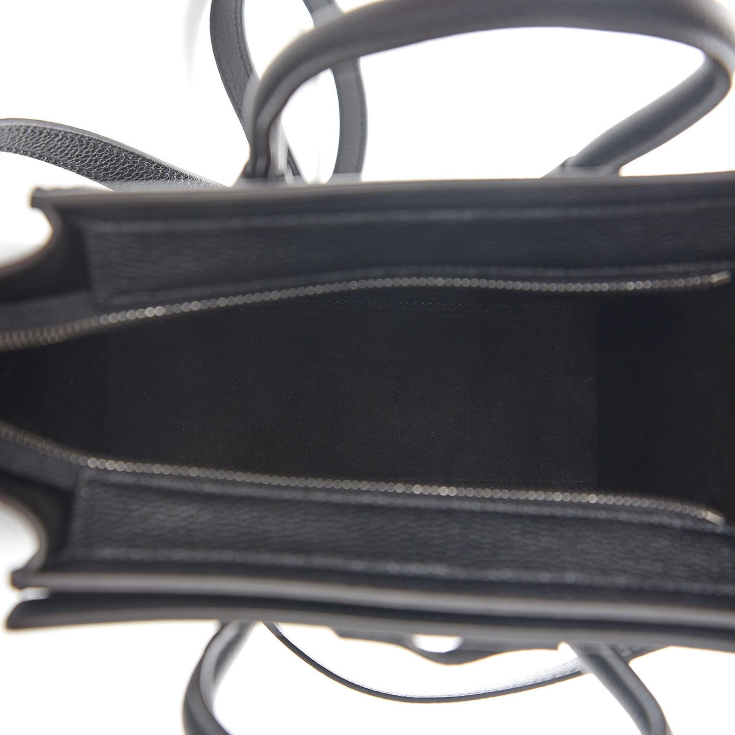 Drummed Calfskin Nano Luggage Black