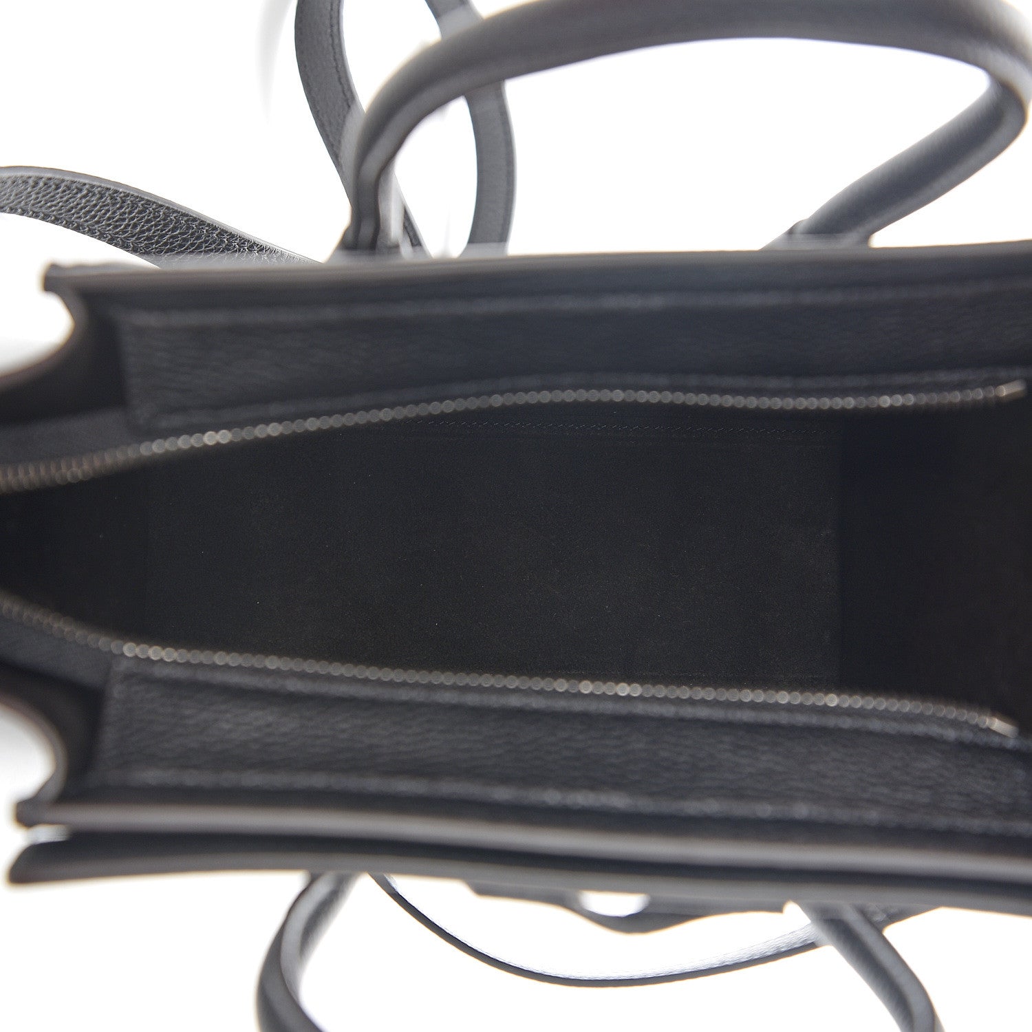 Celine Drummed Calfskin Nano Luggage Black 4 of 8