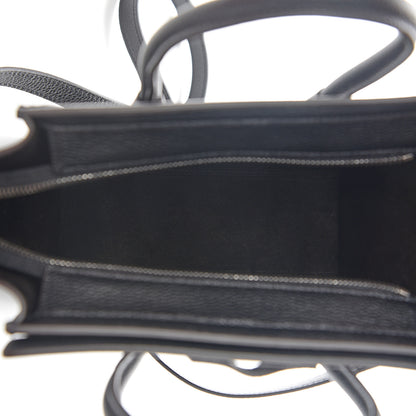 Celine Drummed Calfskin Nano Luggage Black 4 of 8