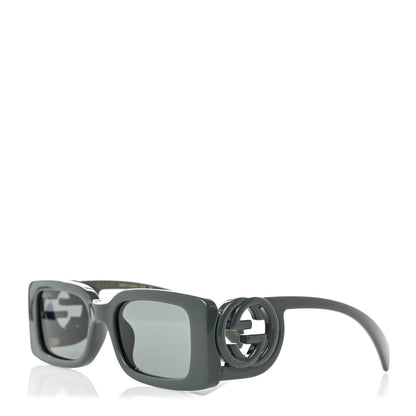 Gucci Acetate Rectangle Frame Sunglasses GG1325S Dark Grey 1 of 8