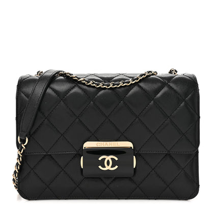 Chanel Sheepskin Quilted Beauty Lock Flap Black 1 of 19
