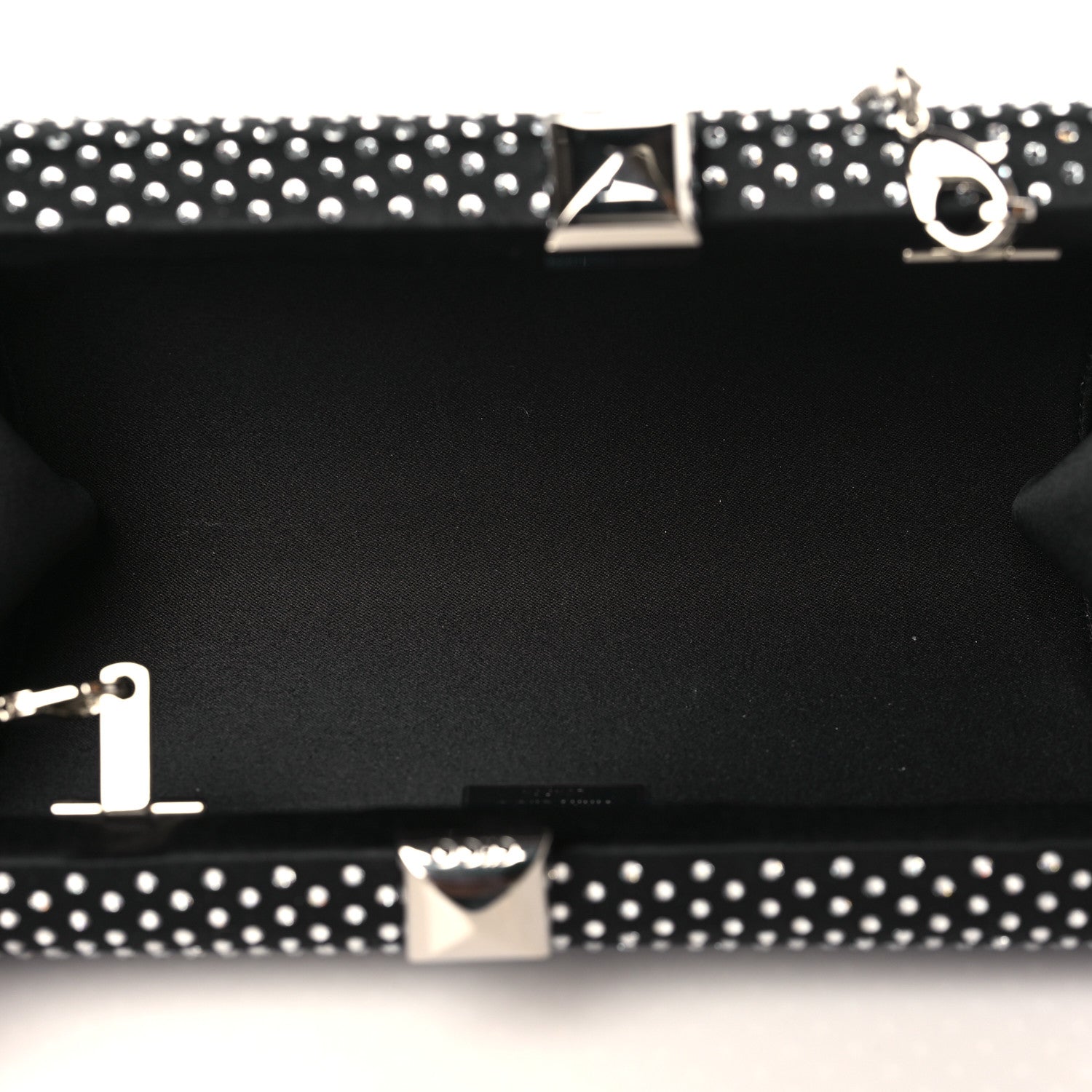 Jimmy Choo Satin Crystal Karlie Clutch Black 5 of 10