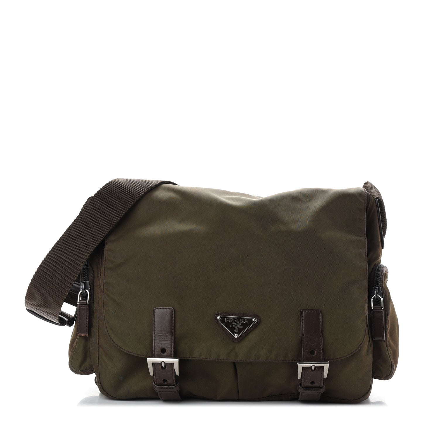 Nylon Vela Sport Messenger Bag Bruciato