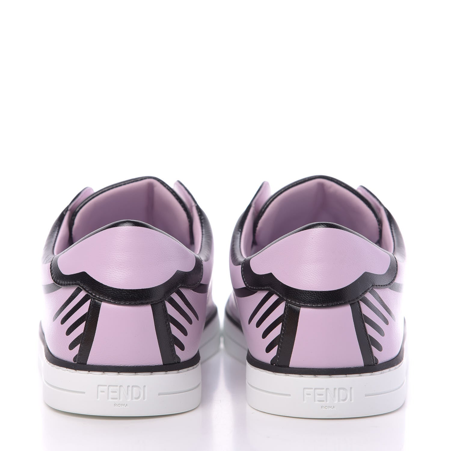 Fendi X JOSHUA VIDES Nappa Rockoclick Slip On Sneakers 38 Pink Xiloph White Black 7 of 10