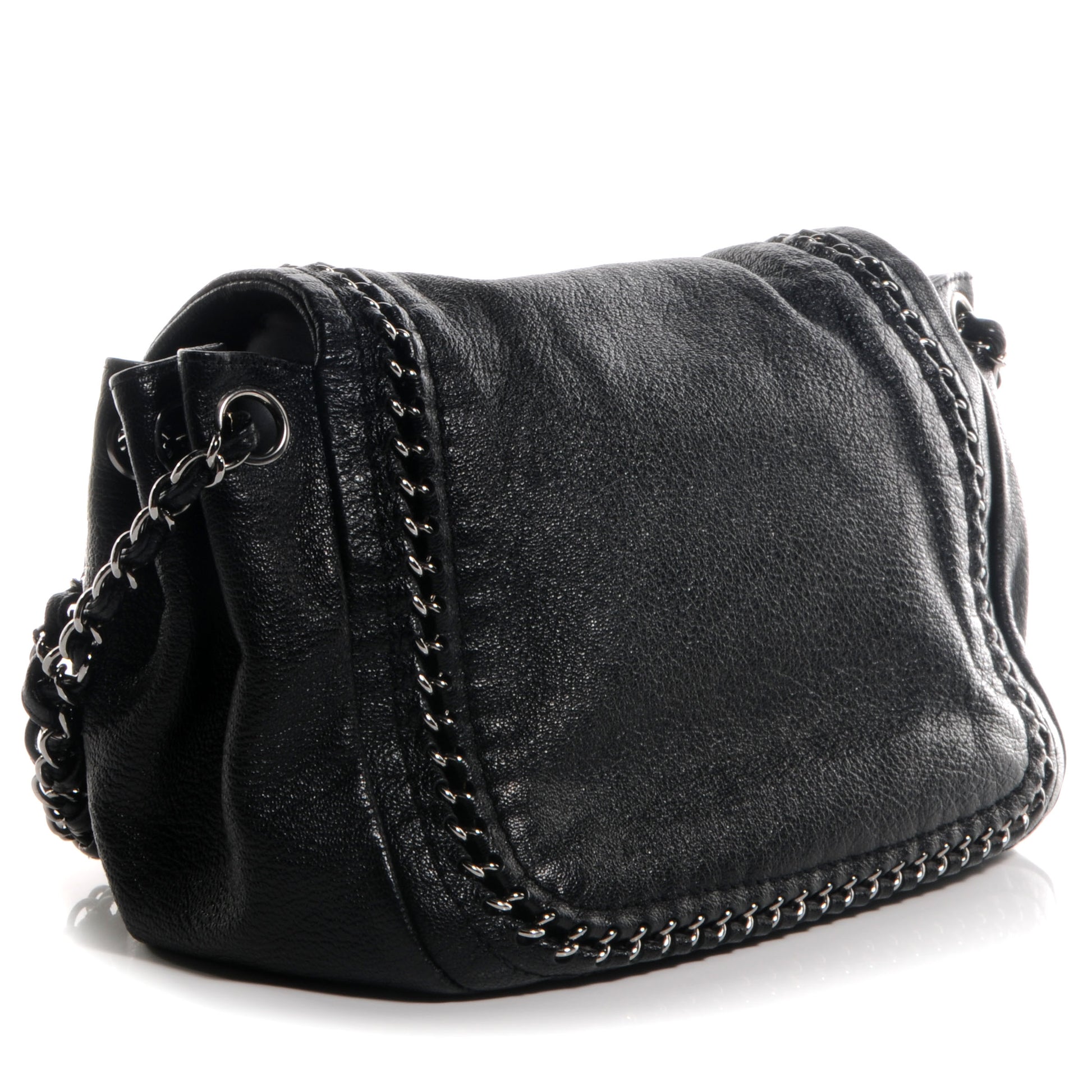 Chanel Calfskin Luxe Ligne Flap Bag Black 3 of 8