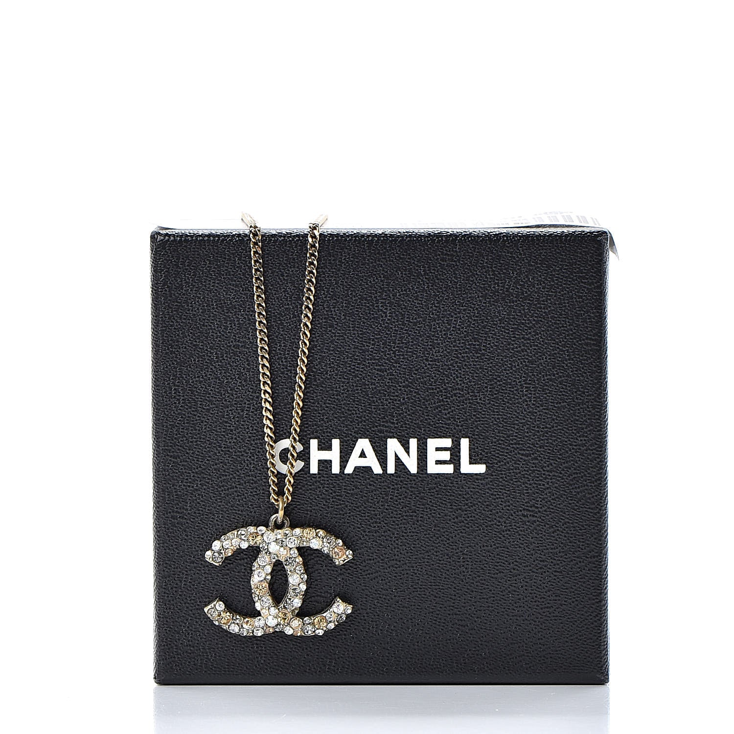 Chanel Crystal CC Necklace Multicolor Gold 7 of 7