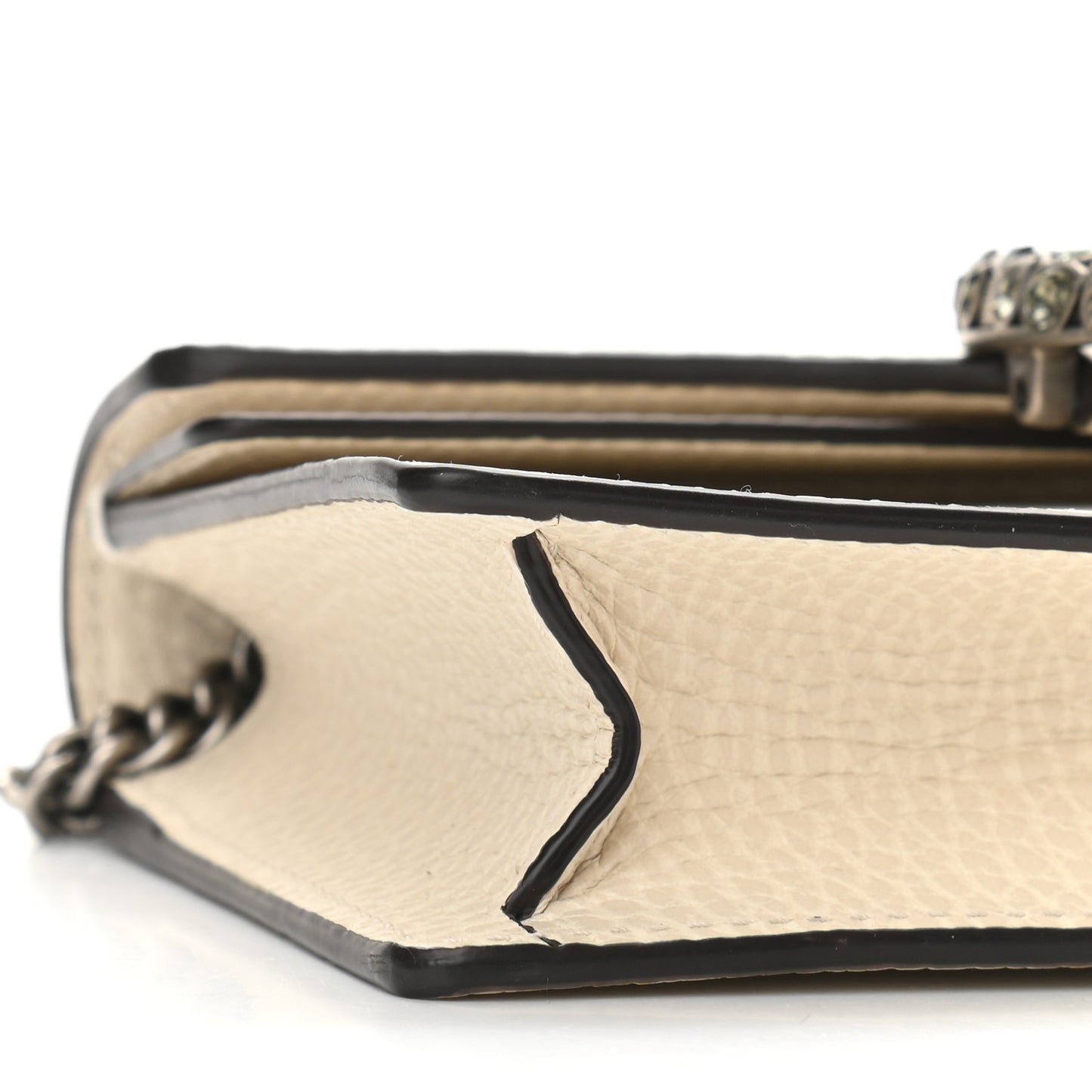Dollar Calfskin Crystal Super Mini Dionysus Shoulder Bag Mystic White Black Diamond