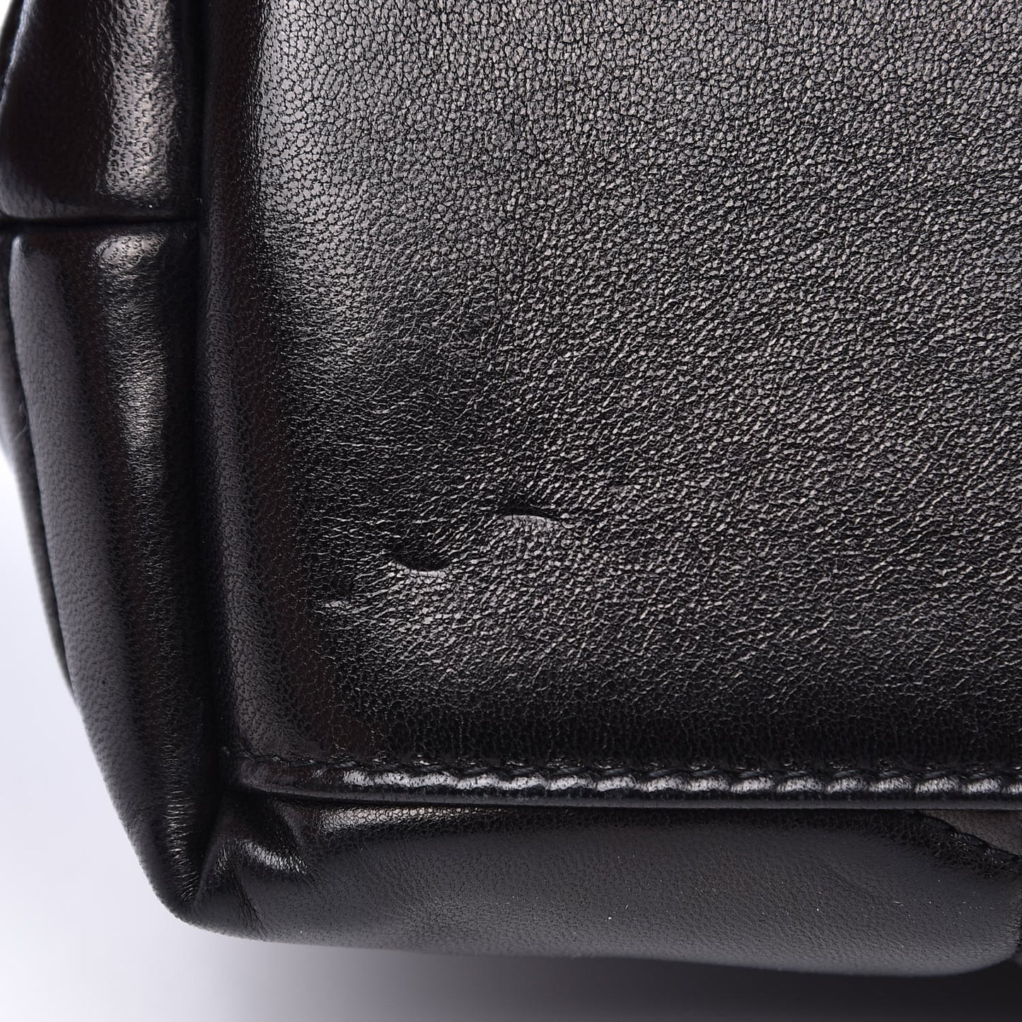 Lambskin Quilted Small Loulou Puffer Monogram Chain Satchel Black