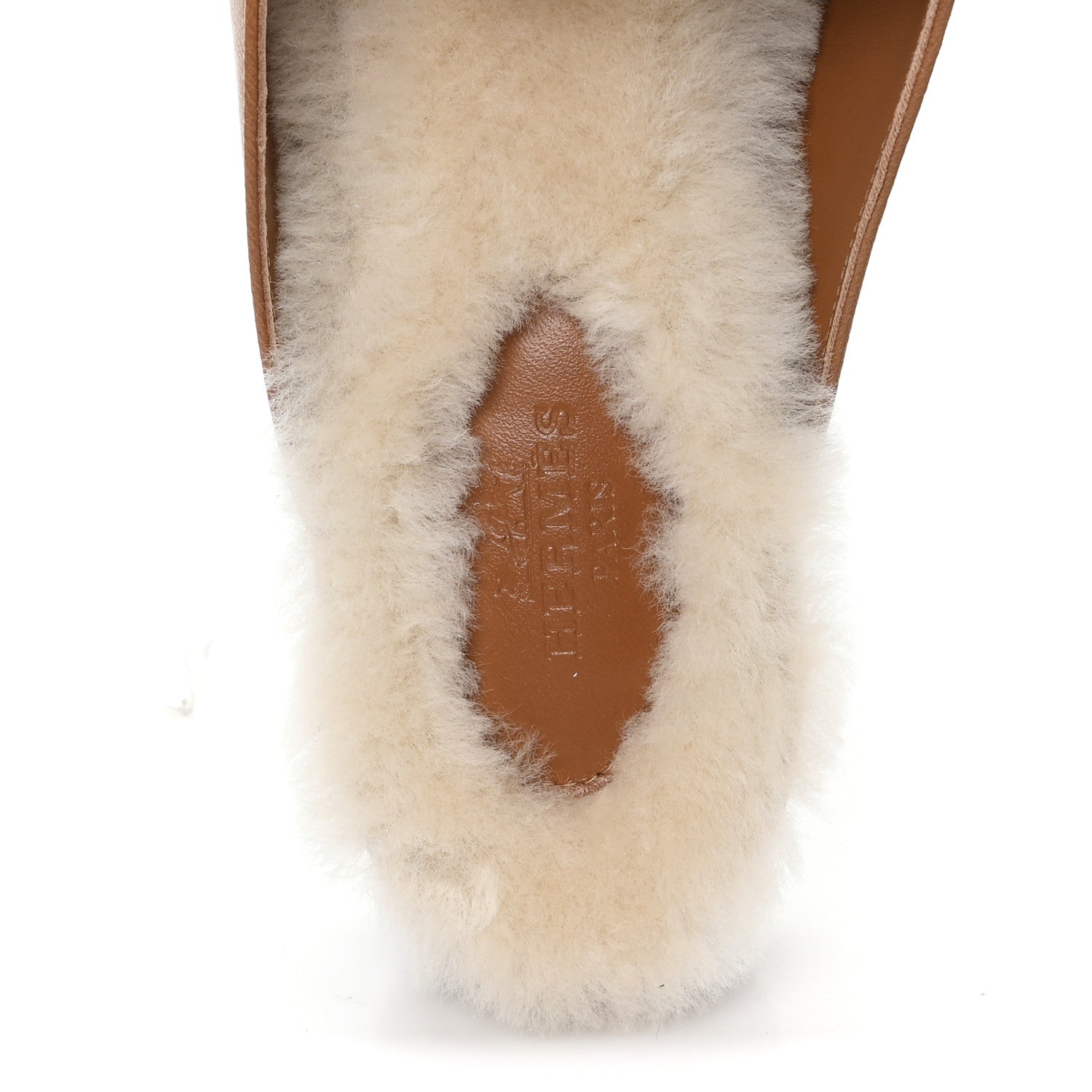 Hermes Goatskin Shearling Womens Oz Mules 40 Naturel Ecru 8 of 9