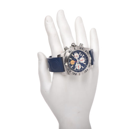 Breitling Stainless Steel Rubber 44mm Chronomat Patrouille De France Automatic Watch Blue AB0110 2 of 6