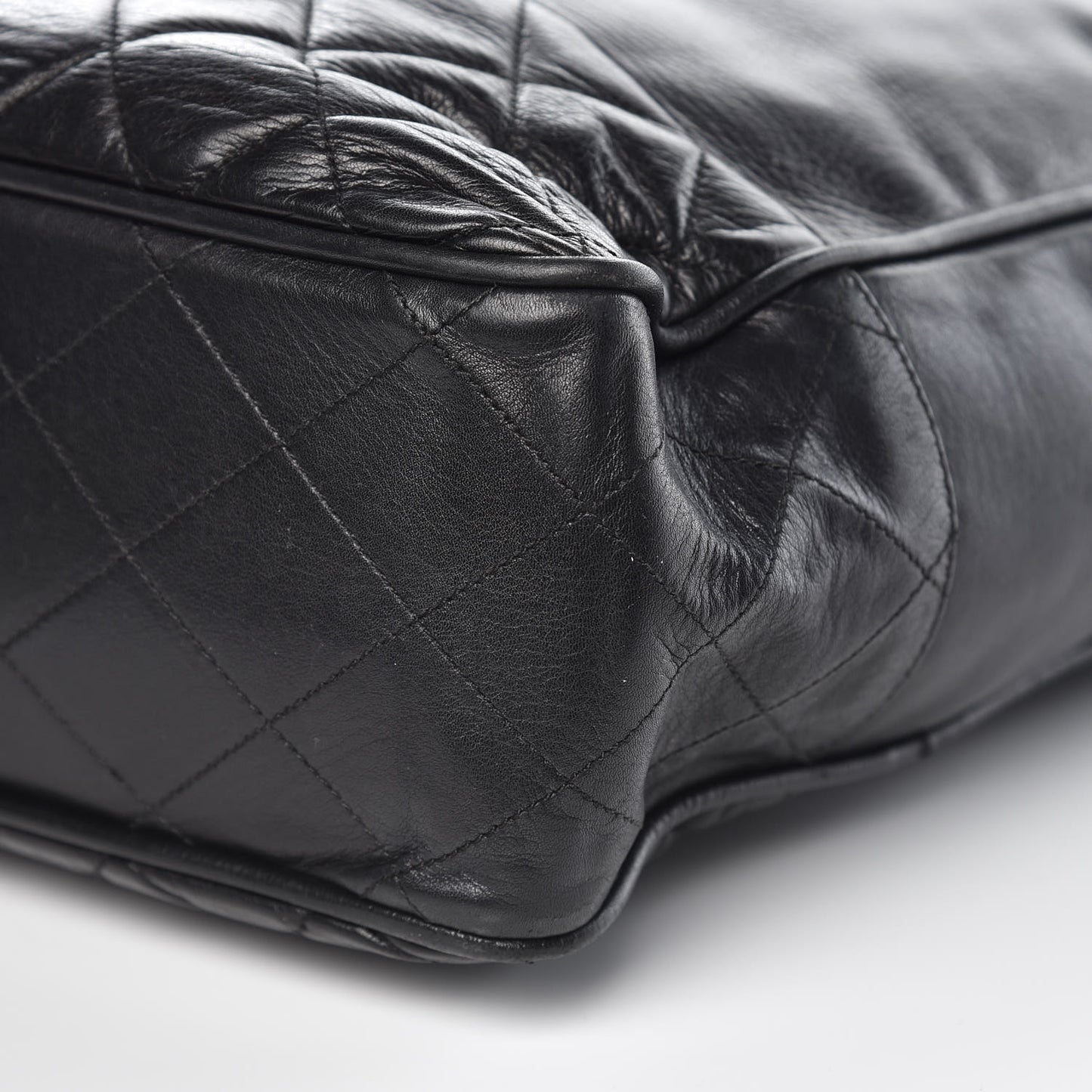Lambskin Shopping Tote Black