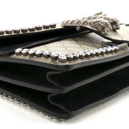 Gucci GG Supreme Monogram Crystal Small Dionysus Shoulder Bag Black 10 of 11
