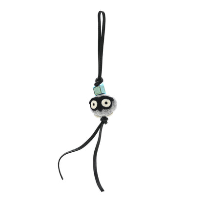 Loewe Felt Calfskin Baby Owl Bag Charm Grey 1 of 3