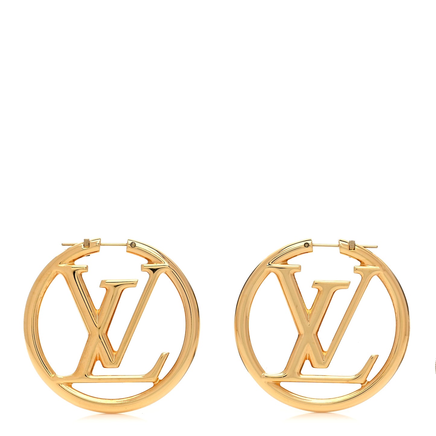 Metal Louise Hoop Earrings Gold