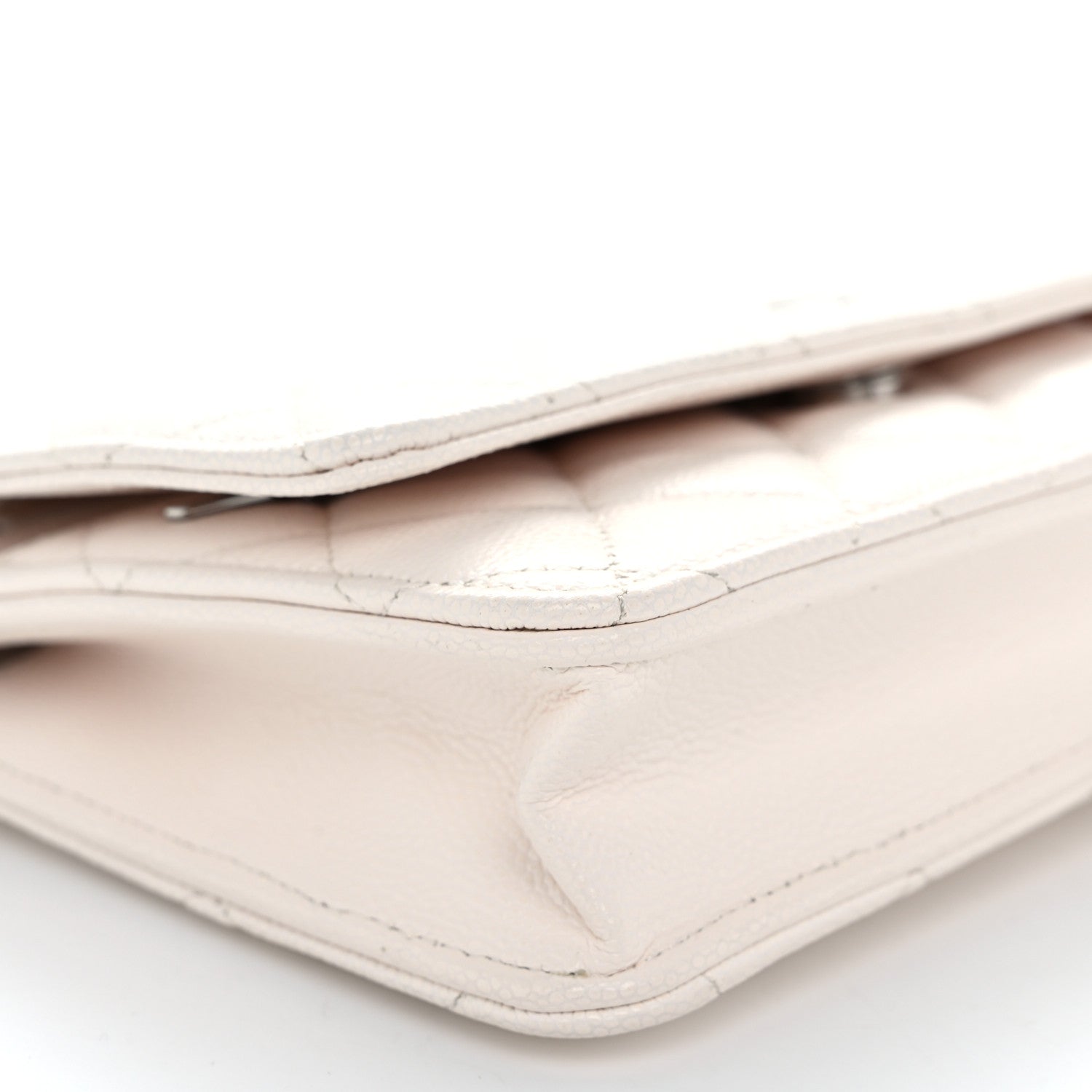 Chanel Caviar Quilted Wallet on Chain WOC White 10 of 12