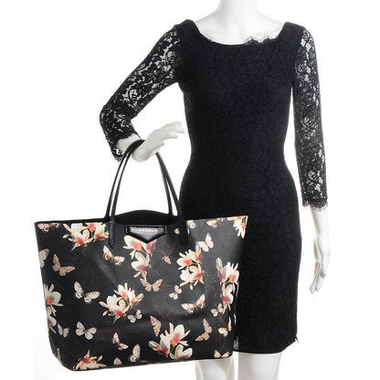 Givenchy Textured Coated Canvas Magnolia and Moth Print Large Antigona Tote 2 of 9