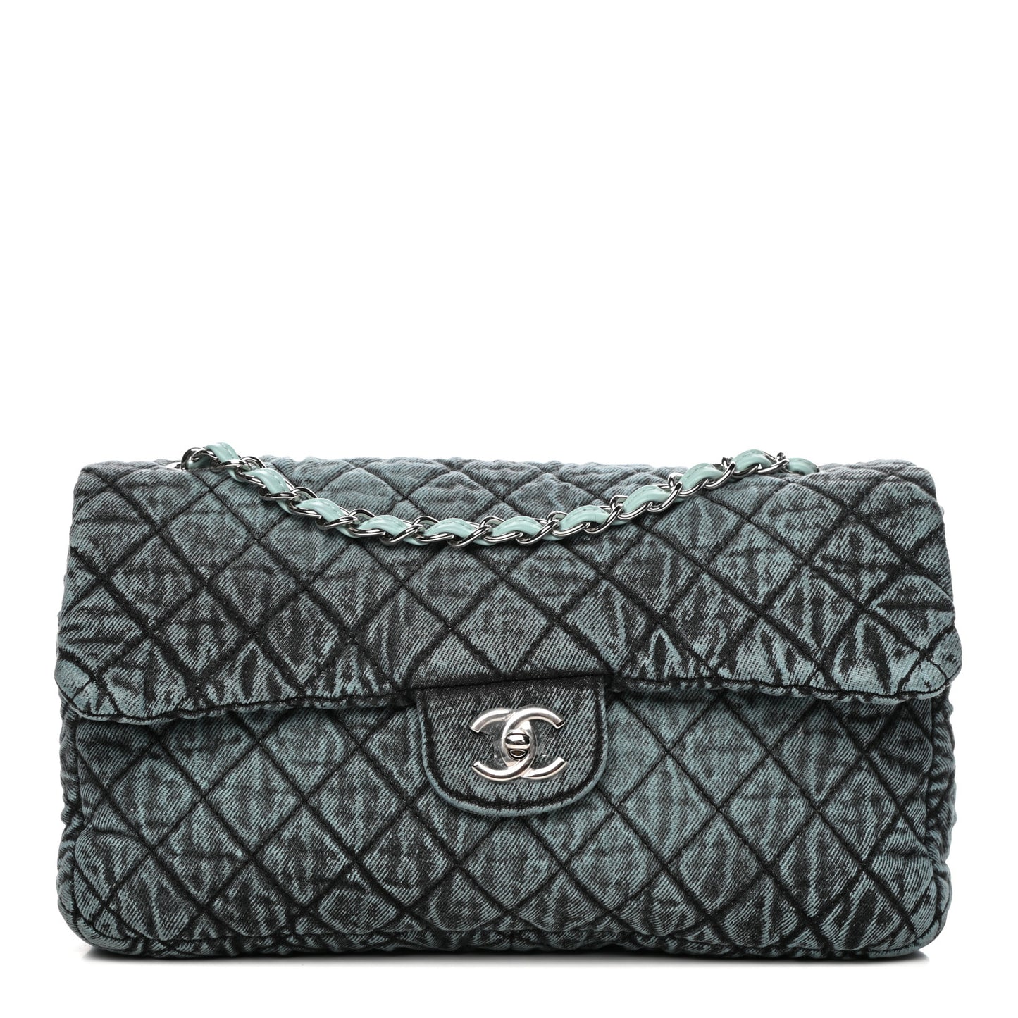 Denim Quilted Denimpression Flap Blue Black