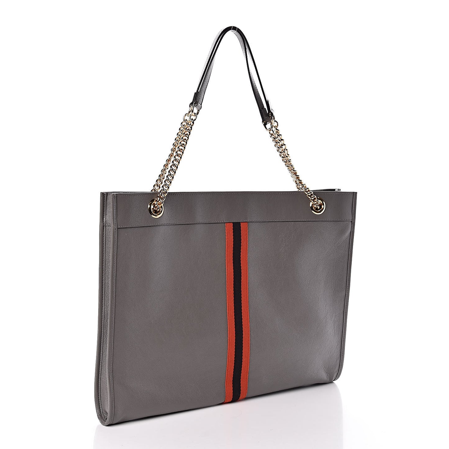 Calfskin Large Rajah Chain Tote Grey