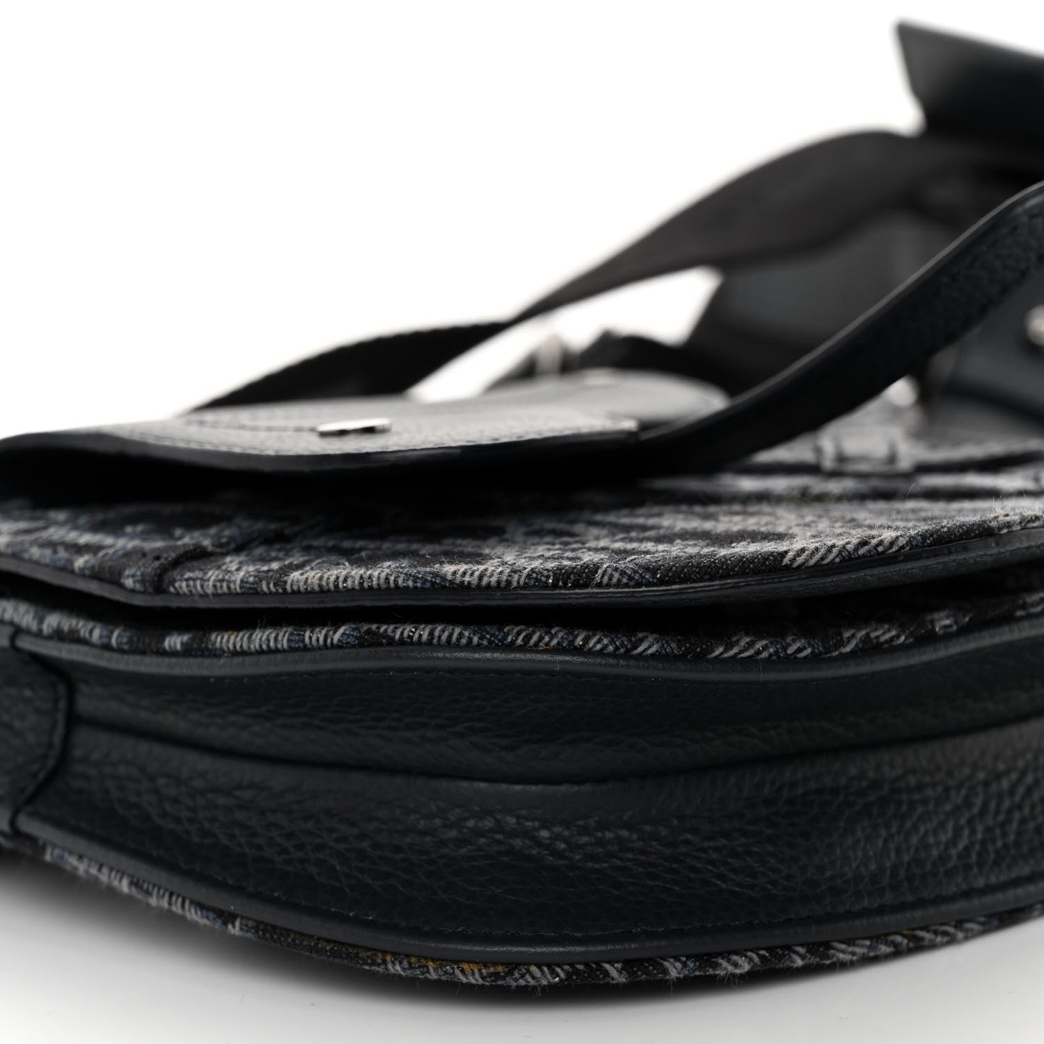 Christian Dior Oblique Saddle Messenger Pouch Blue Black 8 of 9