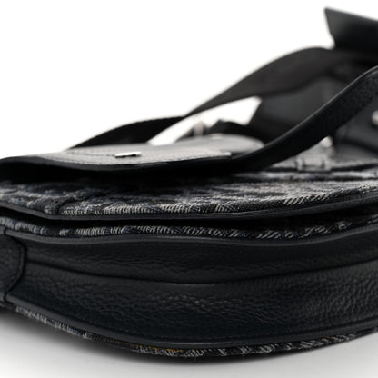 Christian Dior Oblique Saddle Messenger Pouch Blue Black 8 of 9