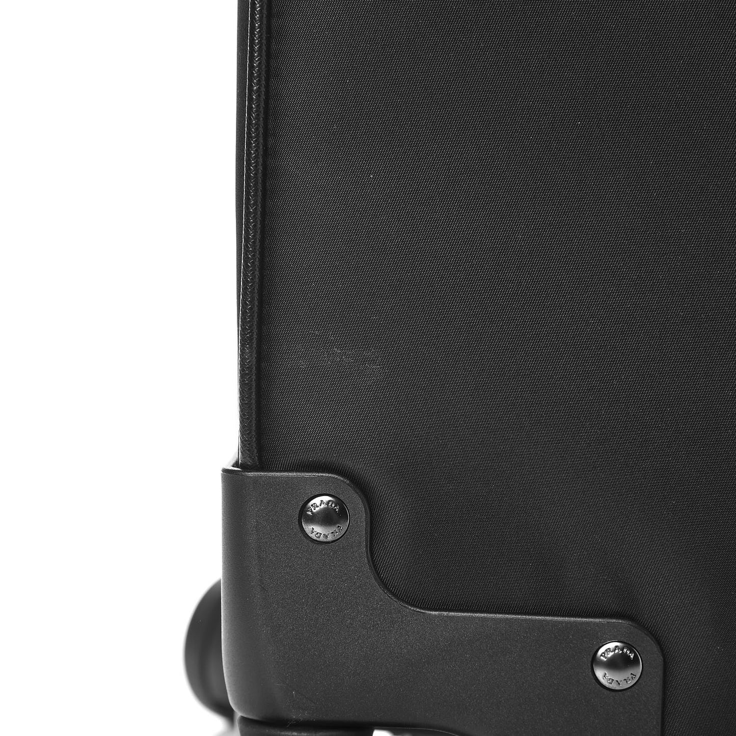 Tessuto Nylon Saffiano Trolley Luggage Black