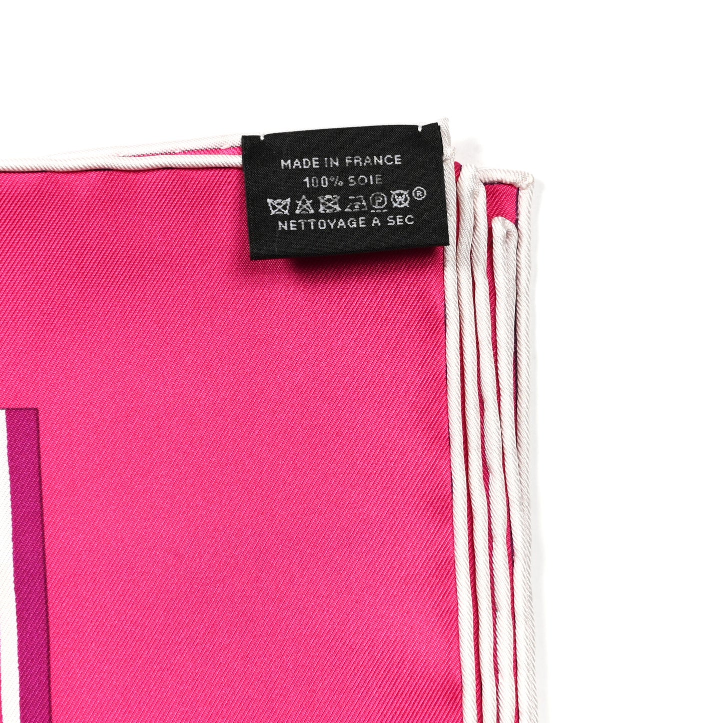 Silk L'Art du Sarasa Scarf 90 Fuchsia Orange Rouge