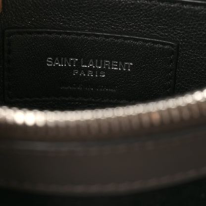 Saint Laurent Calfskin Y Quilted Monogram Small Loulou Chain Satchel Earth 7 of 11