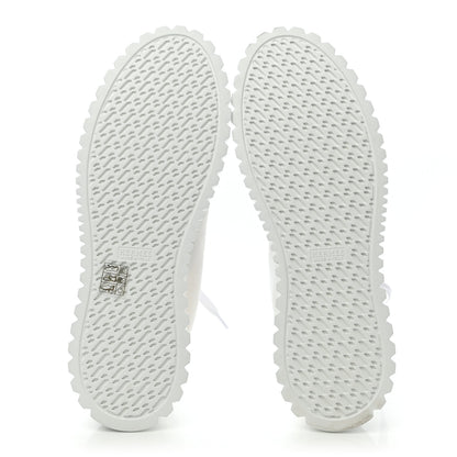 Hermes Canvas Calfskin Mens Climb Sneakers 42.5 White 5 of 9
