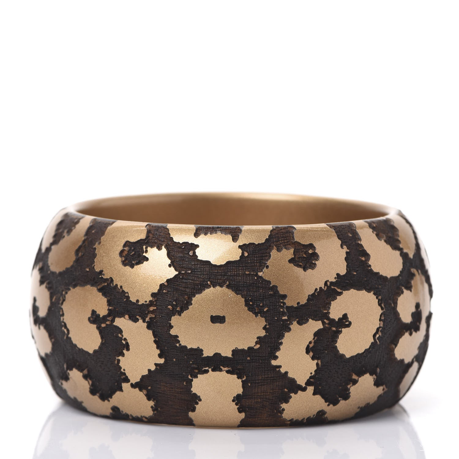Louis Vuitton Leomonogram Wide Bracelet Gold 2 of 5
