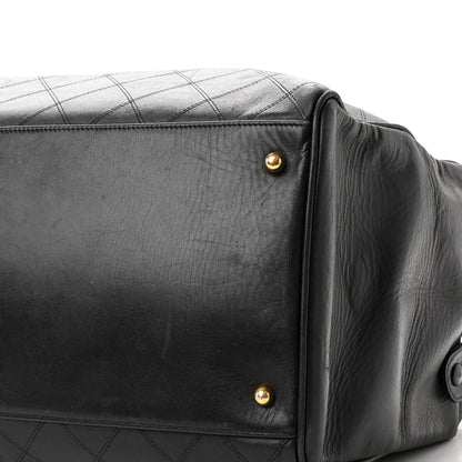 Chanel Calfskin Stitched XL Weekender Black 21 of 21