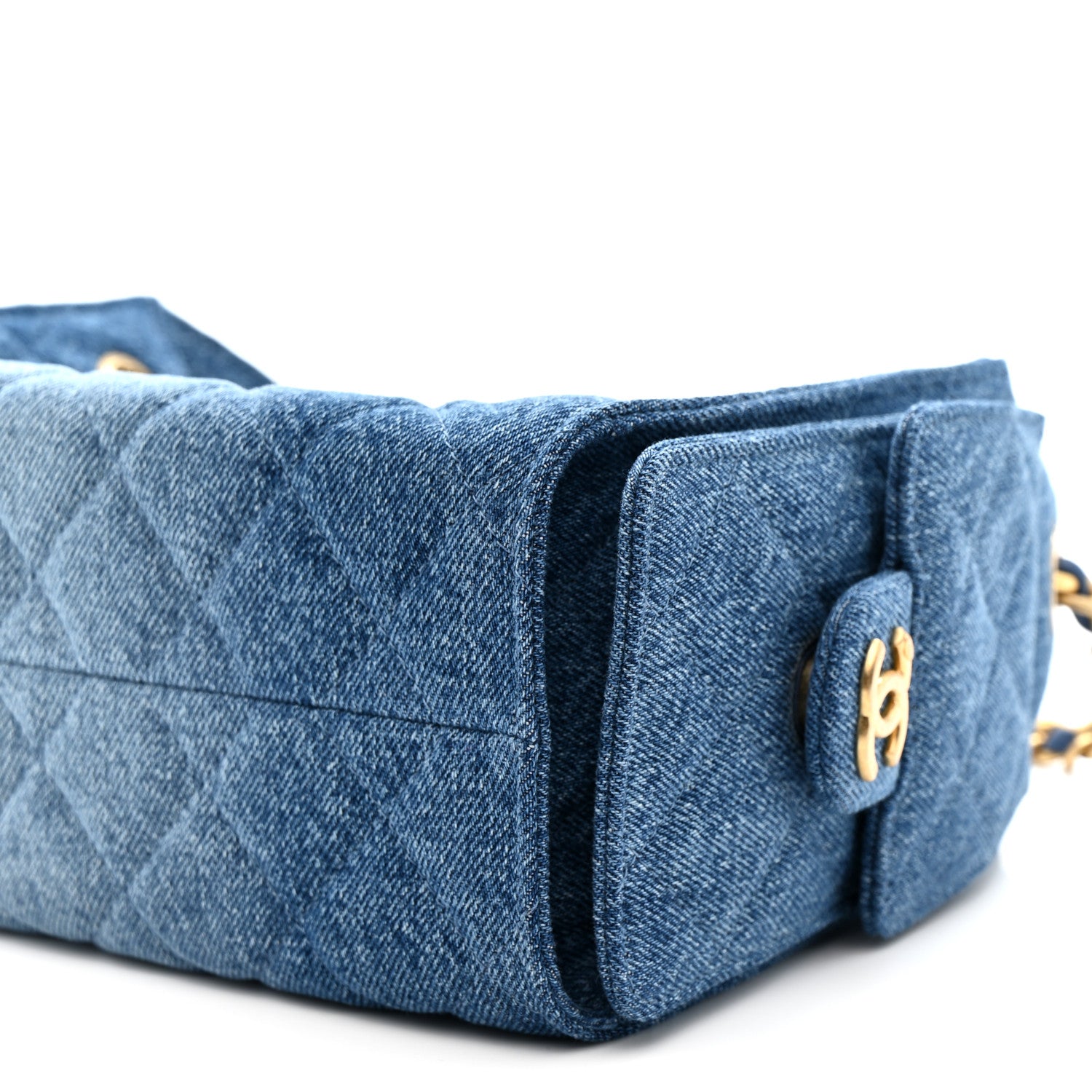 Chanel Washed Denim Quilted Mini Chanel 25 Handbag Blue 10 of 11