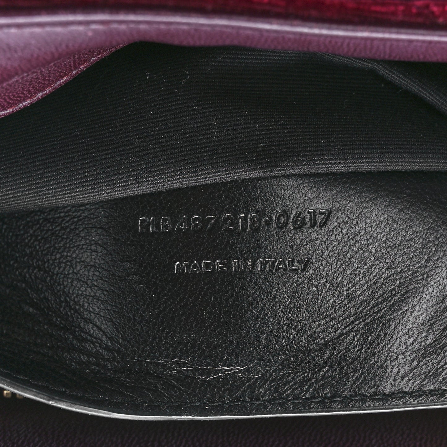 Velvet Y Quilted Monogram Small Loulou Chain Satchel Burgundy