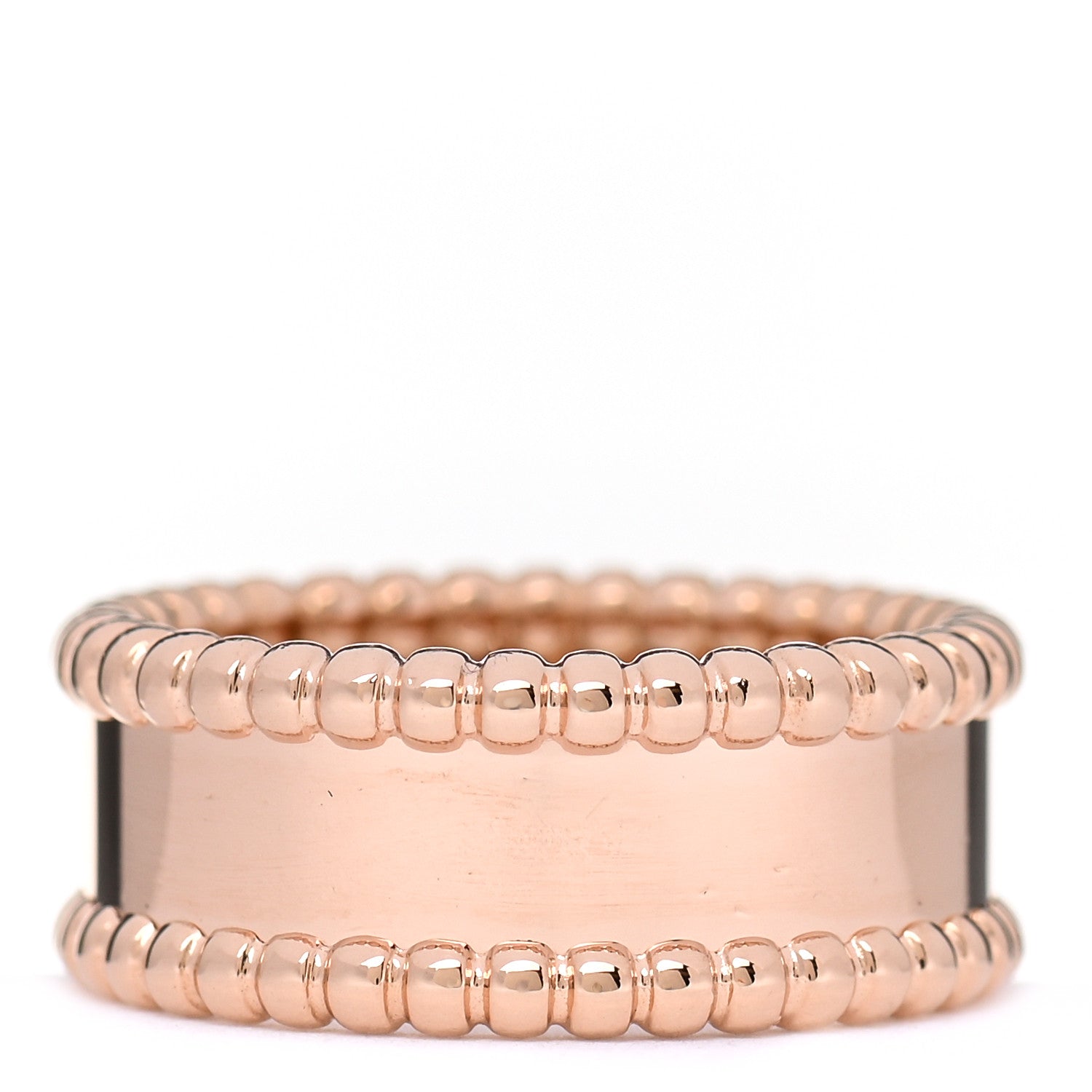 Van Cleef & Arpels 18K Rose Gold Perlee Signature Ring 50 5.25 3 of 6
