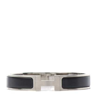 Hermes Matte Enamel Narrow Clic Clac HH Bracelet GM Black 1 of 4
