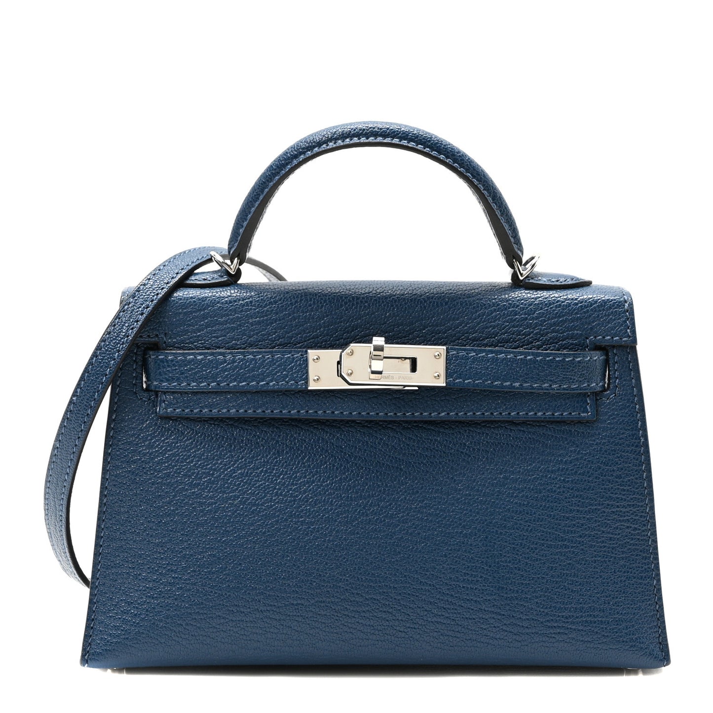 Chevre Mysore Verso Mini Kelly Sellier 20 Deep Bleu Ebene