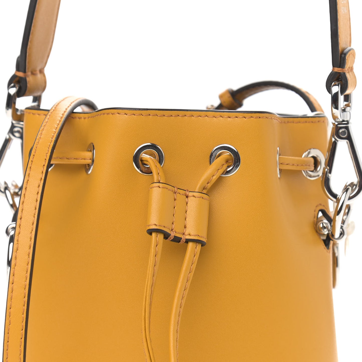 Vitello Liberty Lucido F is Fendi Mini Mon Tresor Bucket Bag Zucca