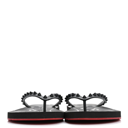 Christian Louboutin Rubber Spike Loubi Donna Flip Flop 41 Black 3 of 10
